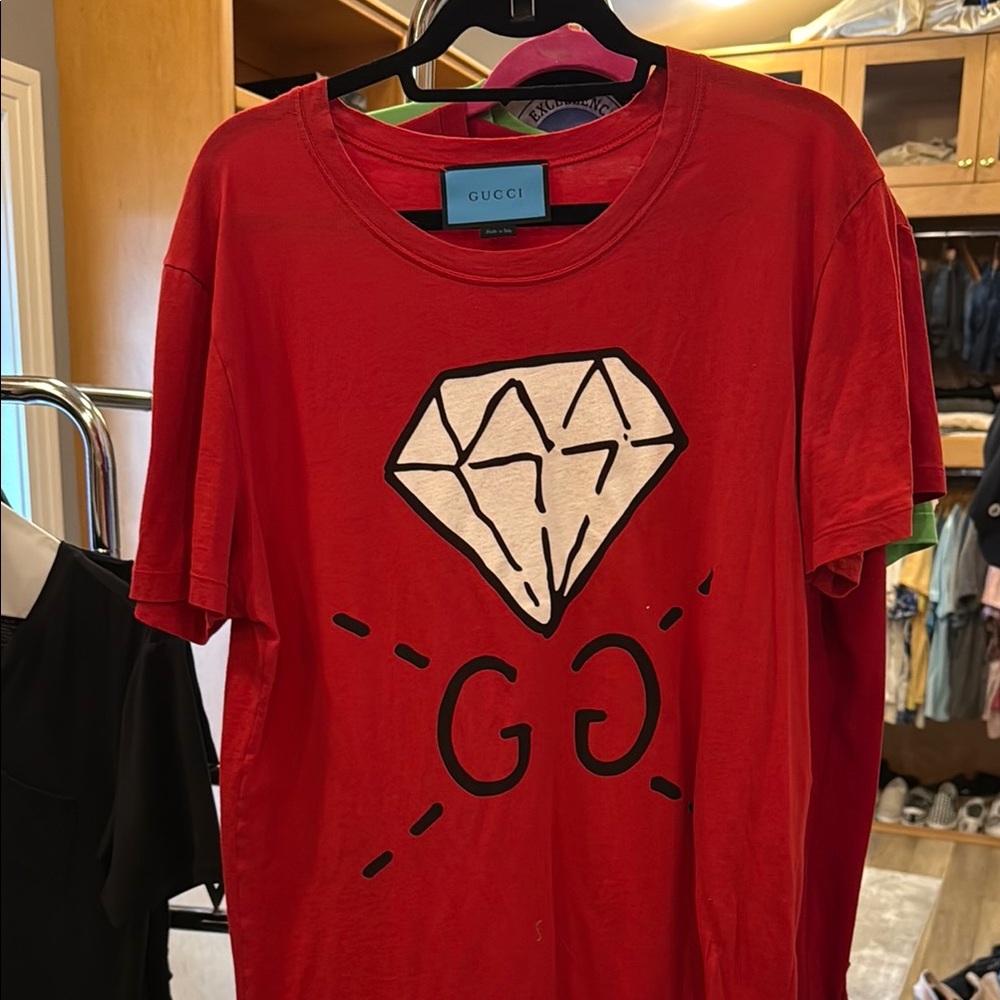 Gucci Red Graphic T-Shirt